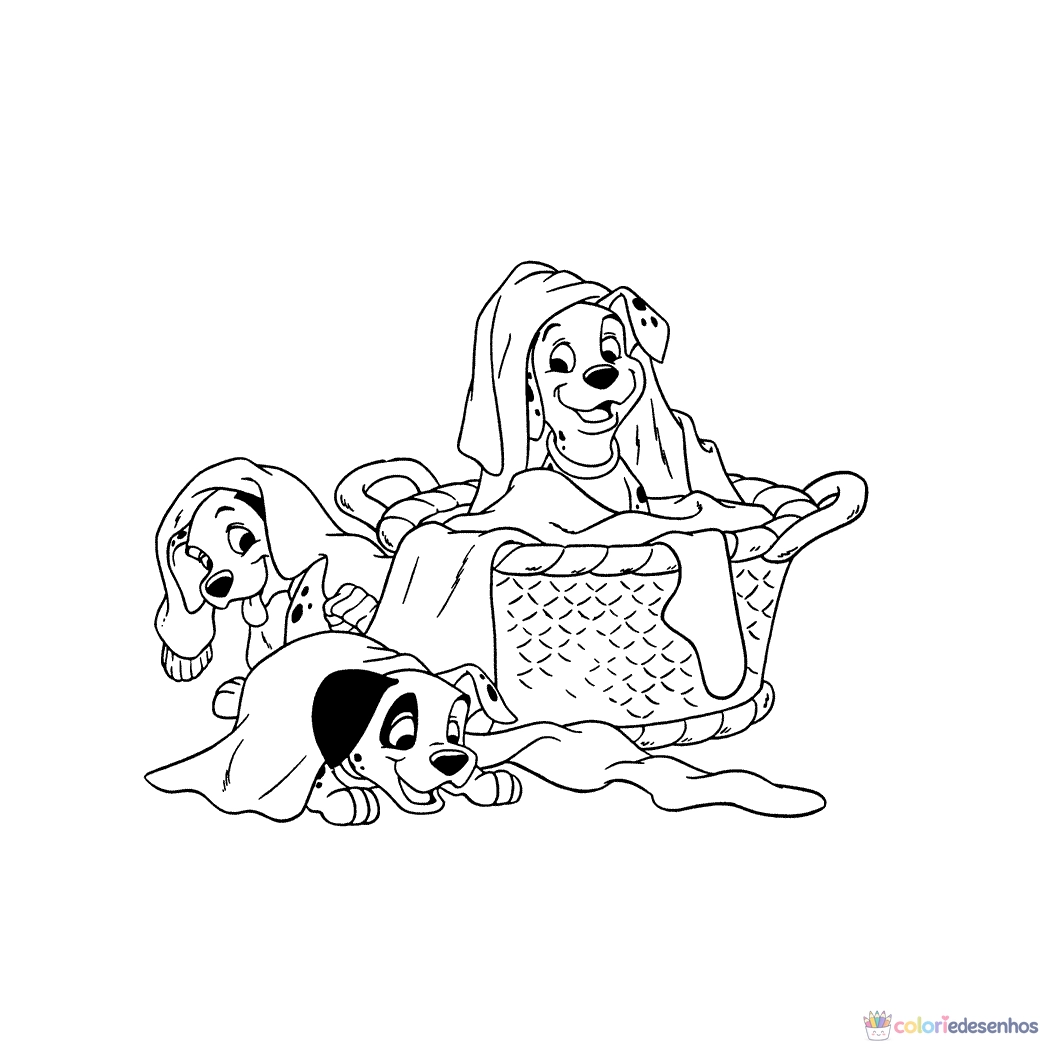 101 dálmatas para imprimir e colorir para colorir