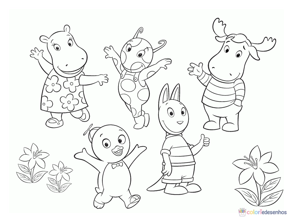 Desenhos de Backyardigans para colorir