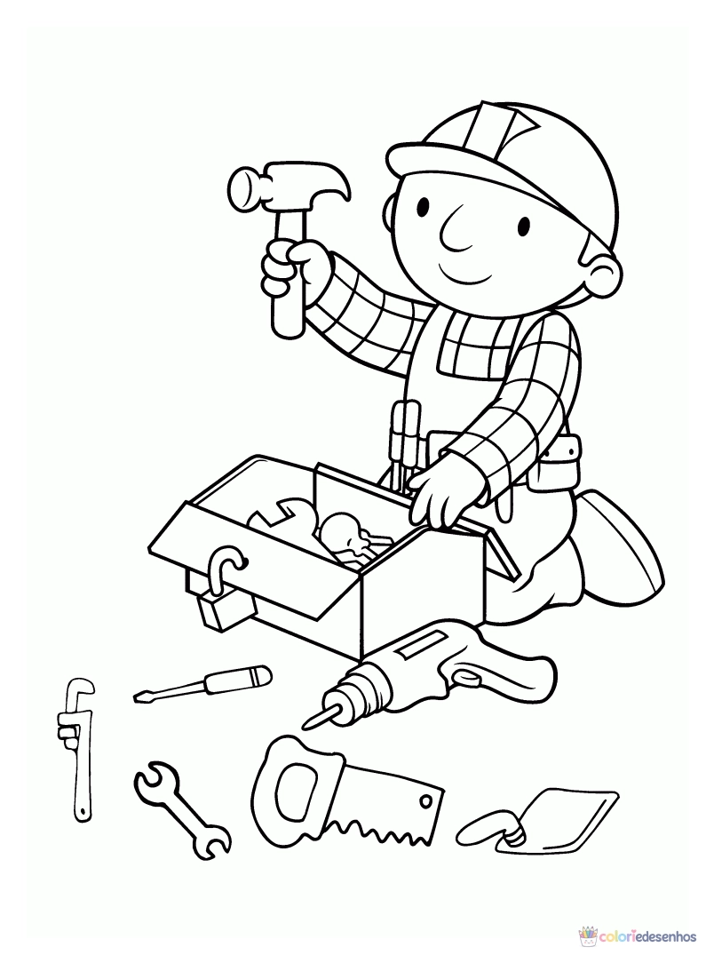 Bob o Construtor para colorir