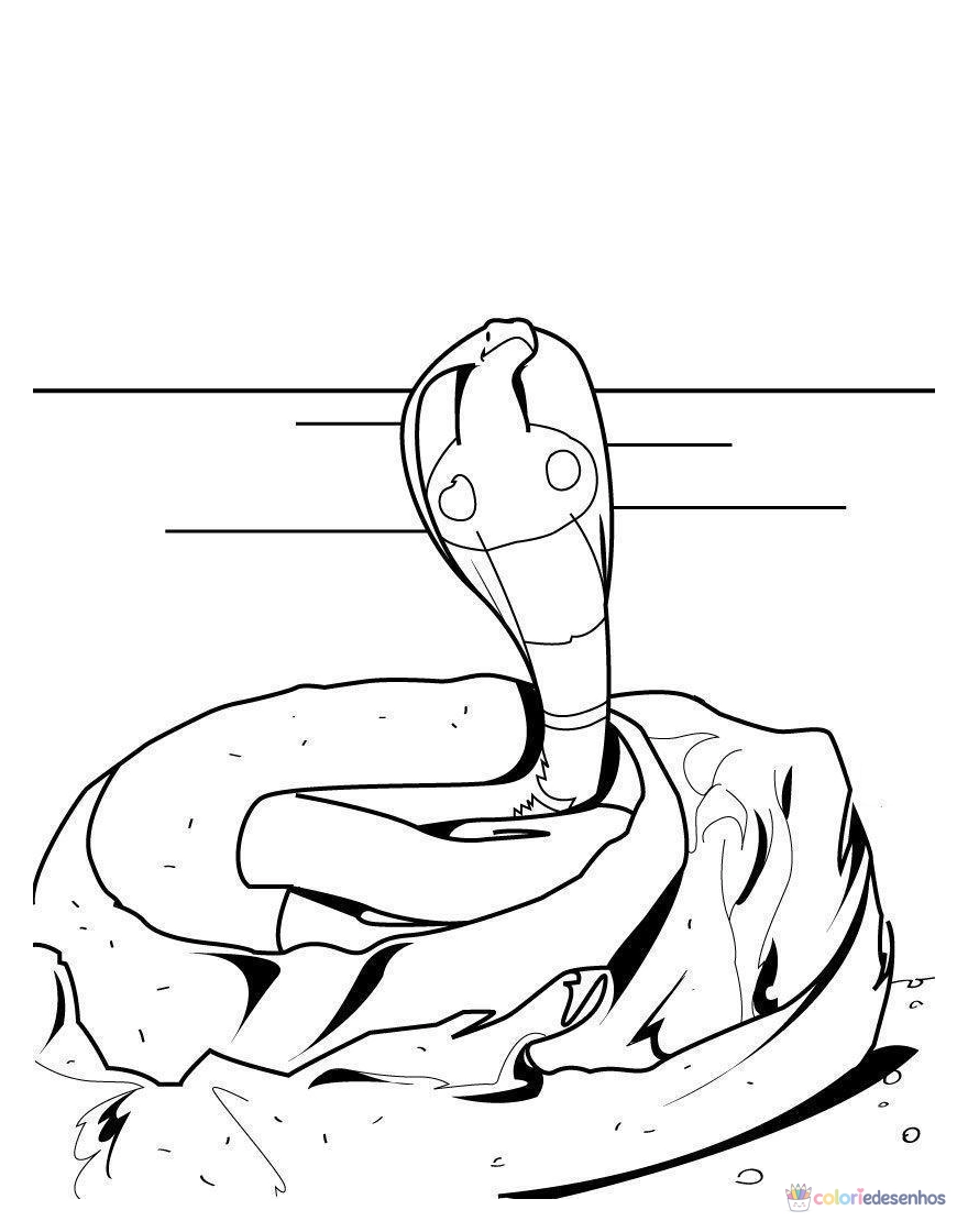 Cobras para colorir