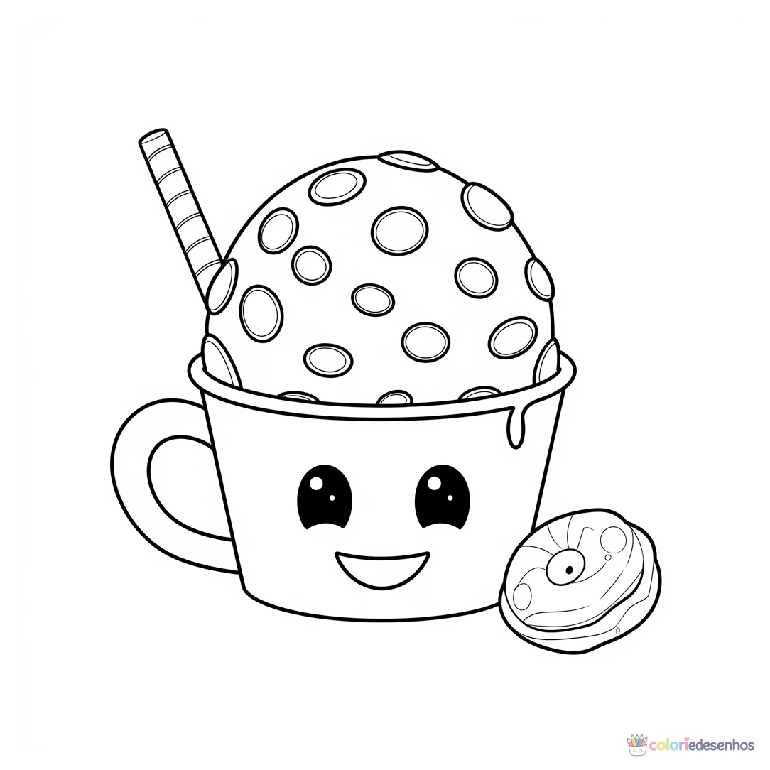 Desenhos de Doces para colorir