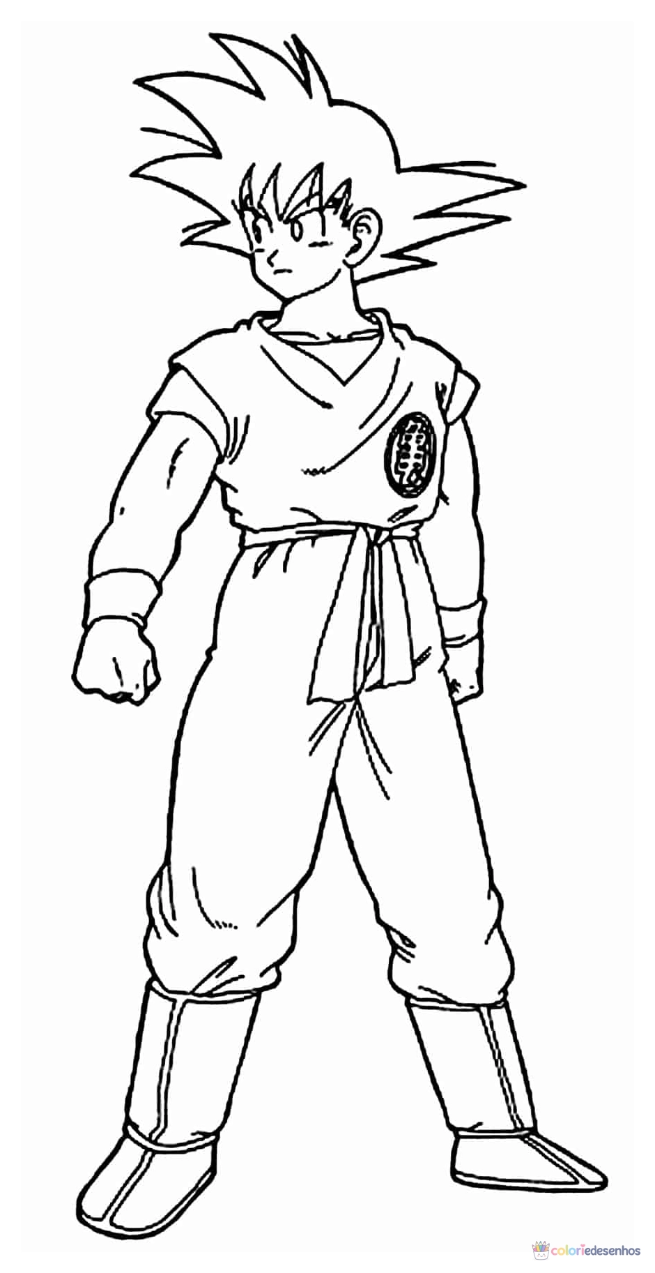 Goku para colorir