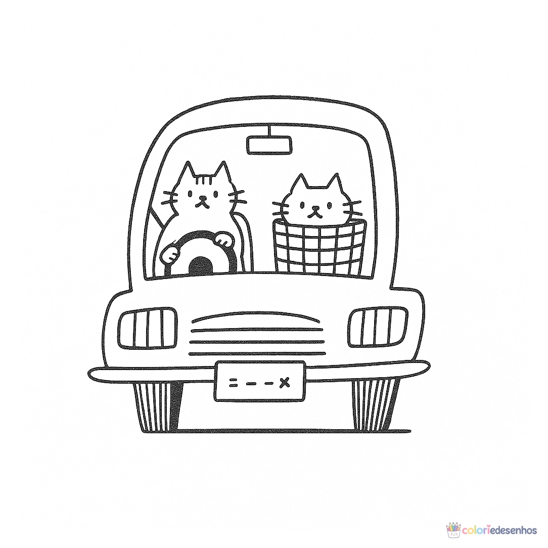 Desenhos de Gatos para colorir