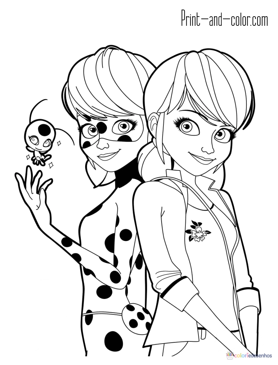 Desenhos de Ladybug para colorir