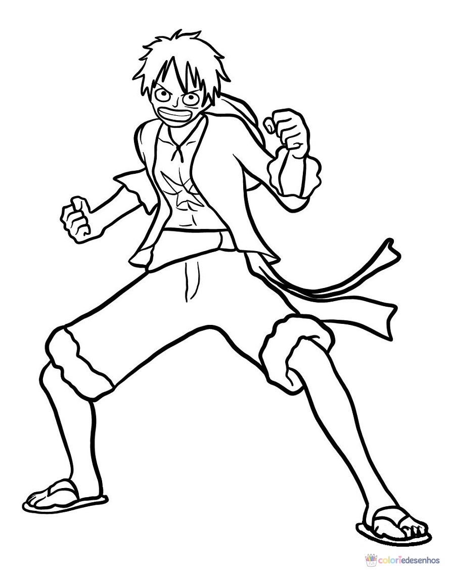 Desenhos de Luffy para colorir