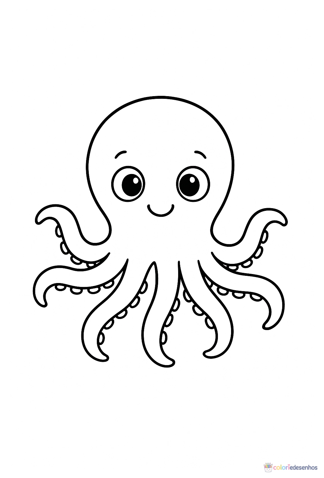 Desenhos de Polvo para colorir