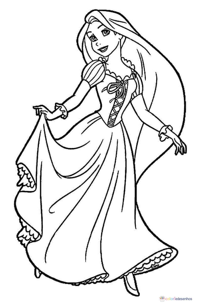 Rapunzel (Rapumzel) para colorir