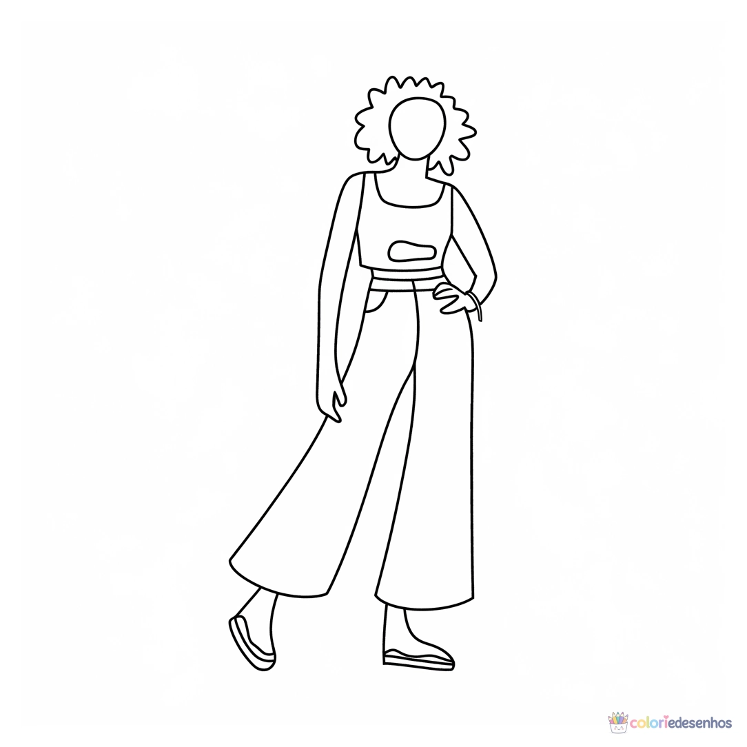 Roupa Fashion para colorir