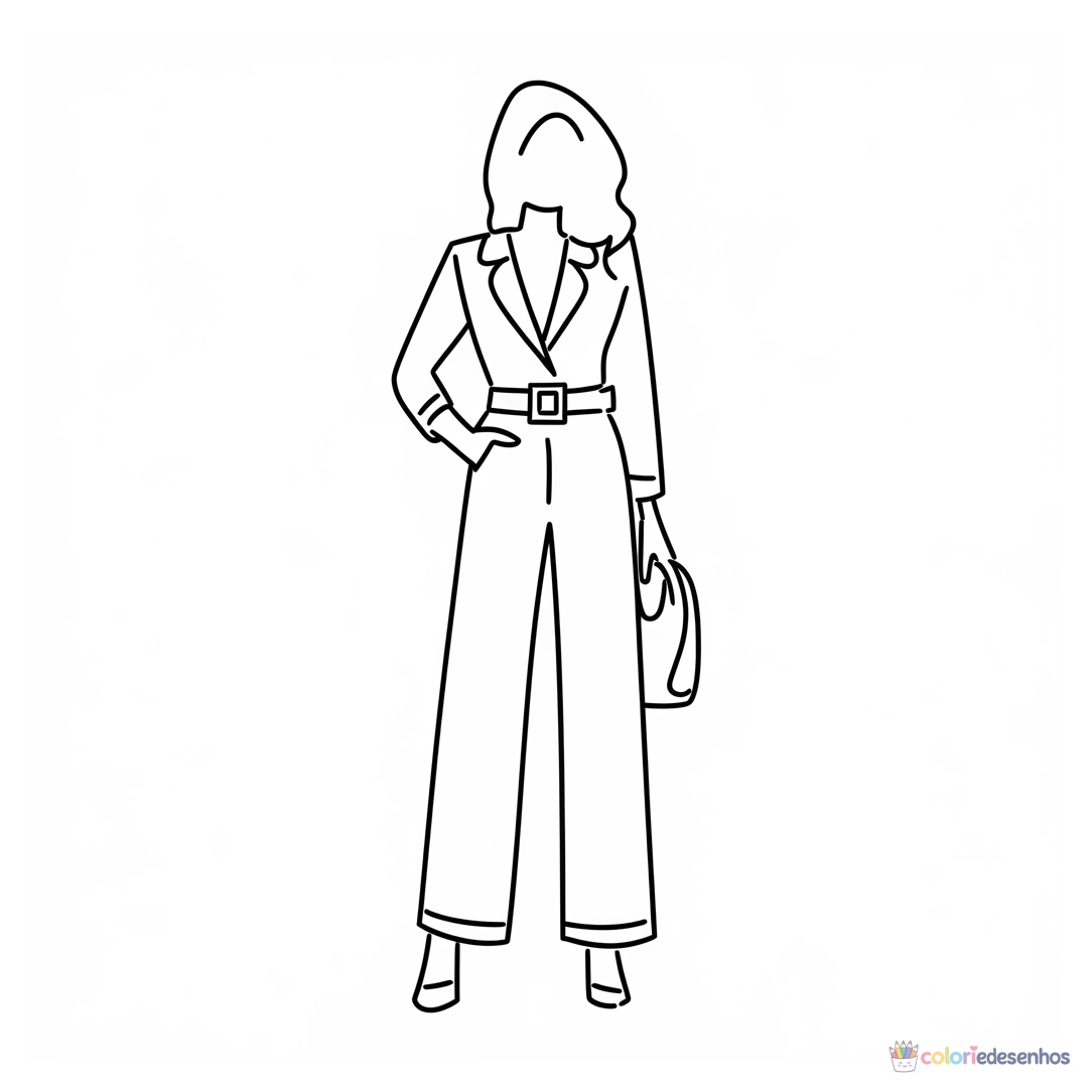 Roupa Fashion para colorir
