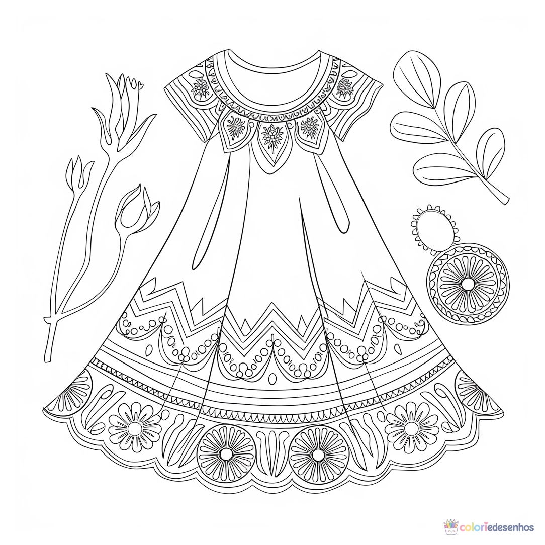 Roupas para colorir