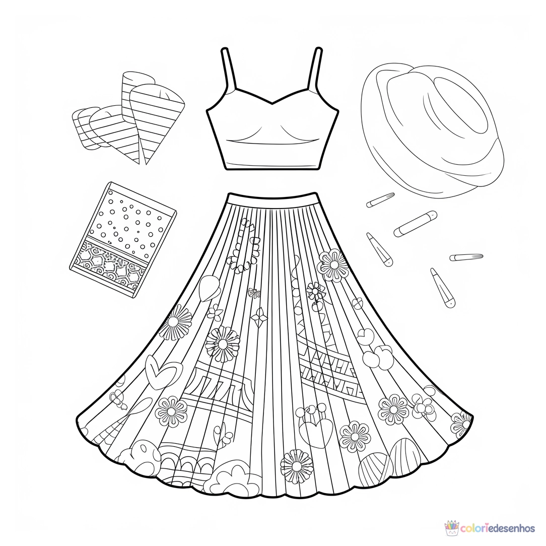 Roupas para colorir