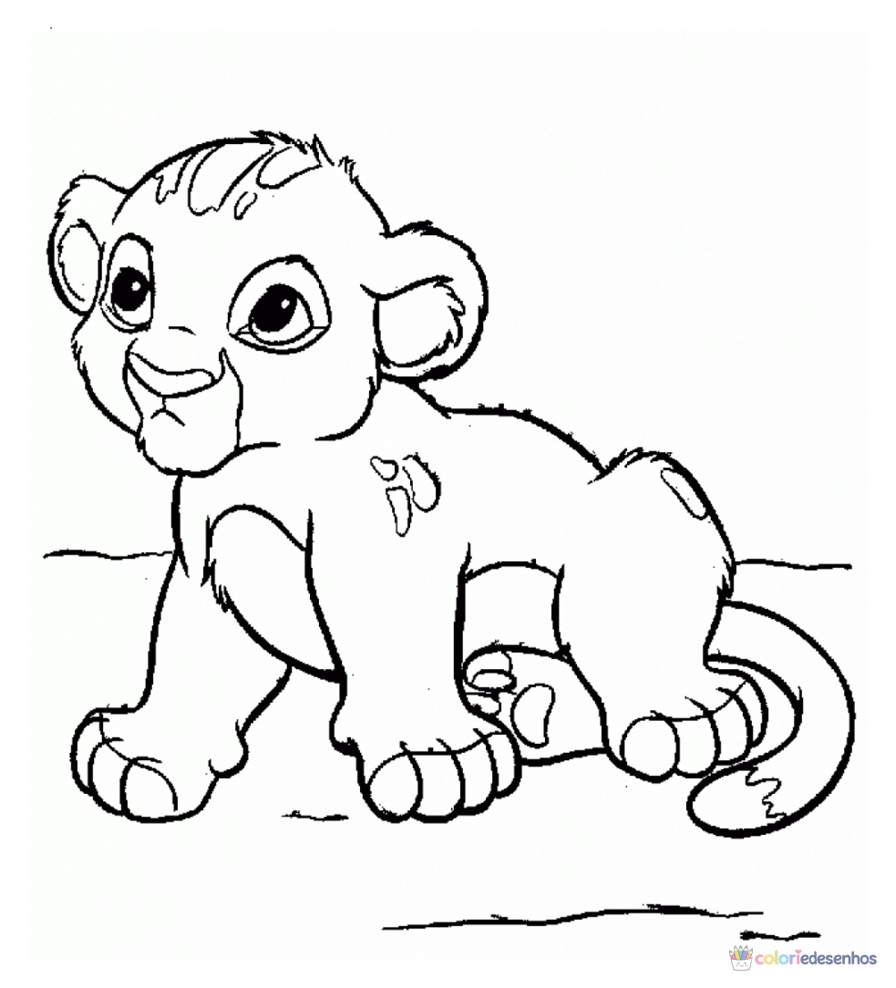 Simba para colorir
