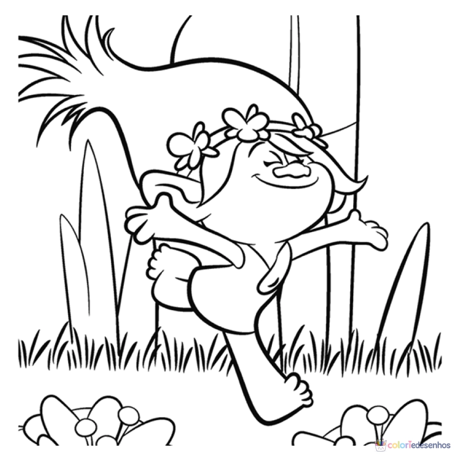 Desenhos de Trolls para colorir